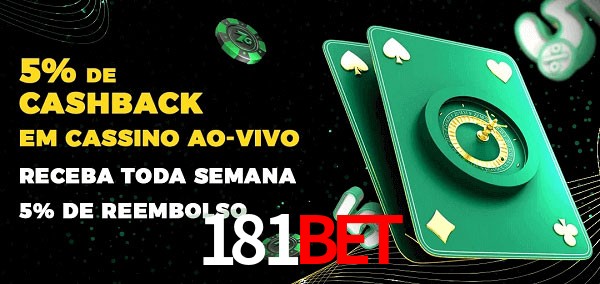Promoções do cassino ao Vivo 181bet